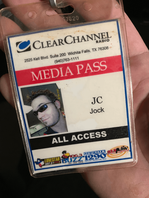 JC's Clear Channel Radio All Access media pass