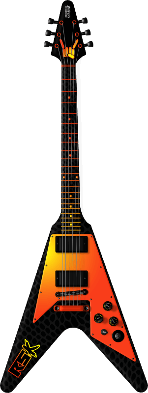 Rockstar Axe Flying V guitar
