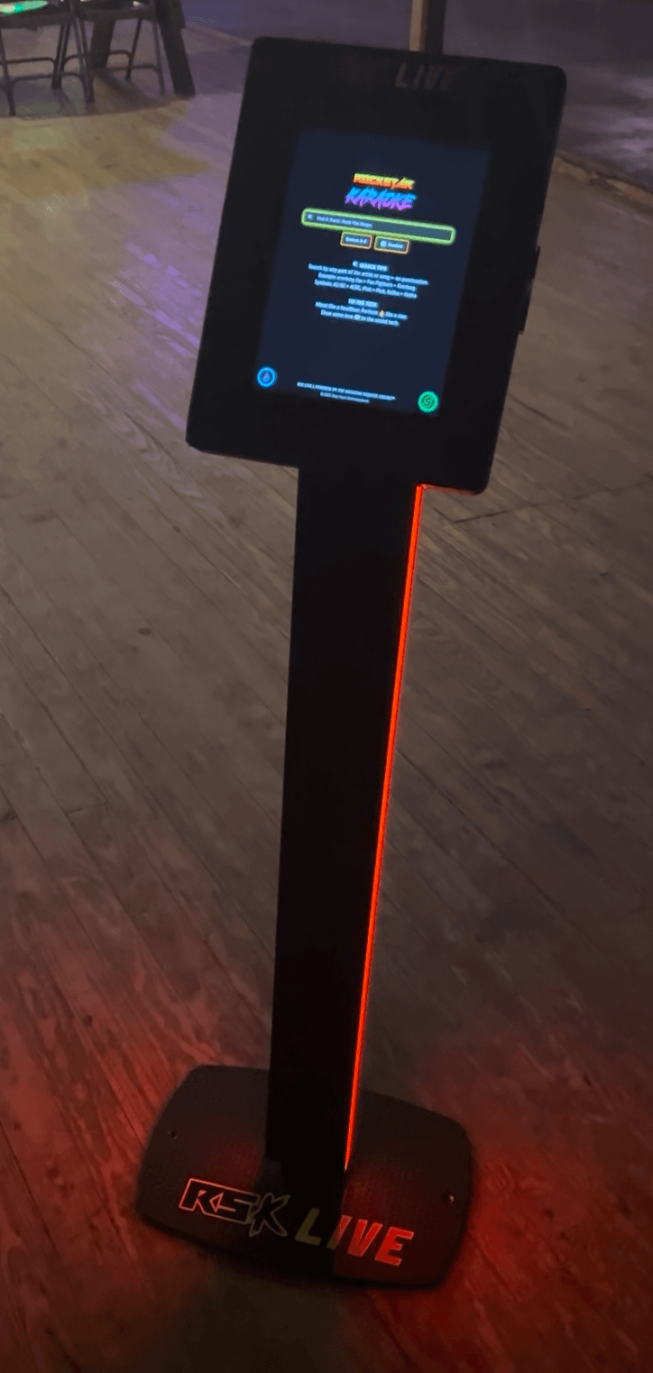 RSK LIVE in-venue kiosk